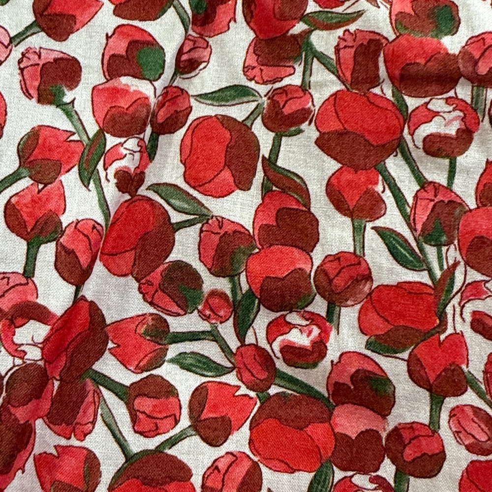 J. Crew Red Floral Liberty Fabric Dress - Picture 3 of 4